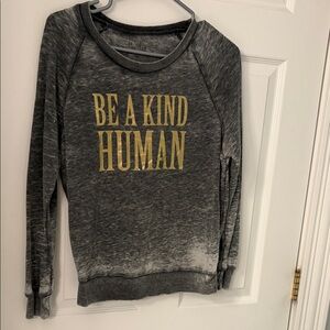 Gray and Gold Graphic Women's Sweater